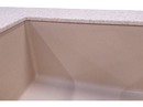 Underlimet granitvask Blanco Subline 500 i en Dupont Corian bordplade.
Farve på vask er Champagne.
Farve på bordplade er Sahara.
